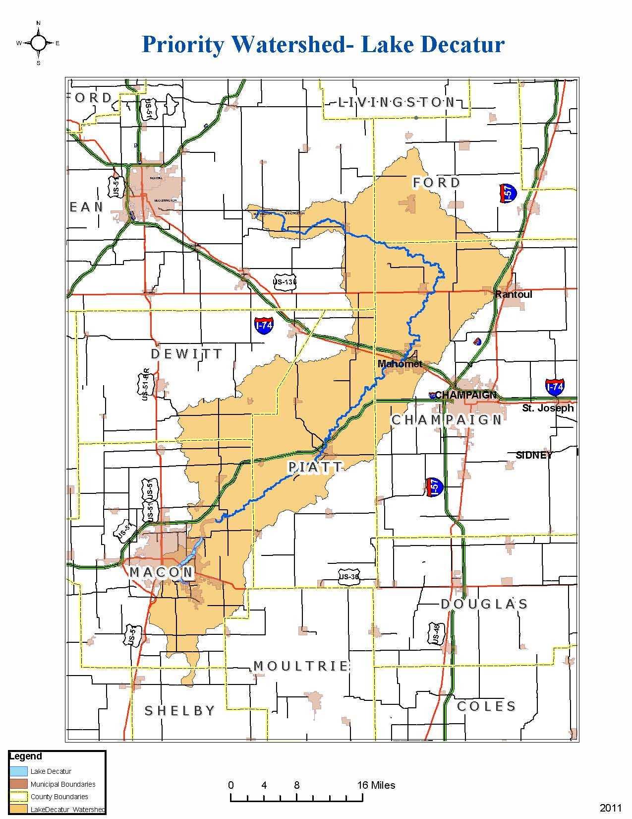 Lake Decatur Watershed Map